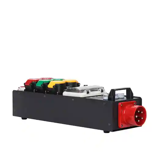 Brand-new Waterproof IP65 Box Power Supply 32A 5pin Input 6pcsX16A 3pin Output Portable Power Distribution Box